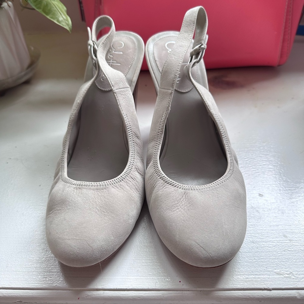 Cole Haan Nike Air Women's Light Gray Slingback Heels